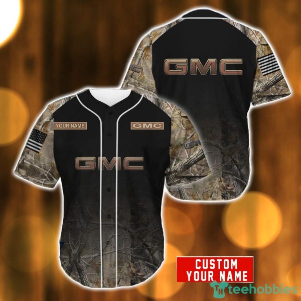 GMC Hunting pattern 3D Baseball Jersey Shirt For Men And Women Car Lover Gift Custom Name Product Photo 1
