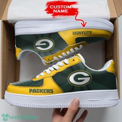 Green Bay Packers Custom Air Force 1 Sneakers Yellow Green Product Photo 1
