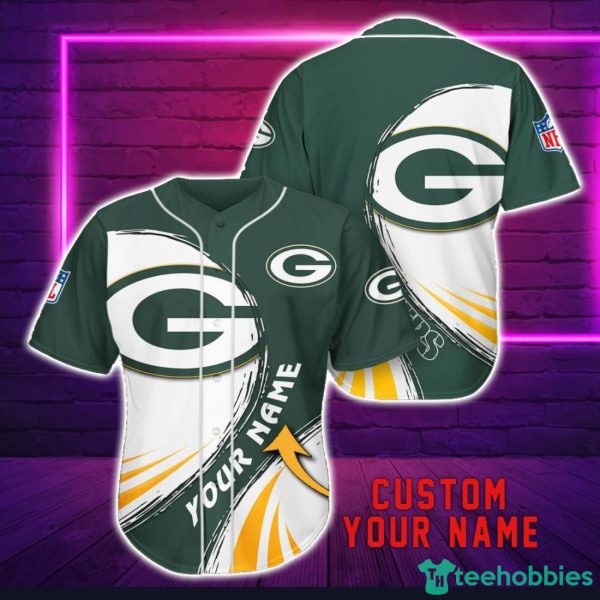 Green Bay Packers Personalized Name 3D Baseball Jersey Shirt For Fans Product Photo 1