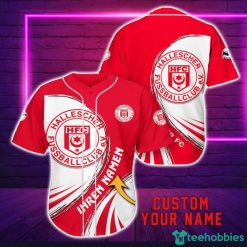 Hallescher FC Personalized Name 3D Baseball Jersey Shirt For Fans Product Photo 1