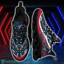 Houston Texans NFL Ball Pattern Black And White Clunky Max Soul Shoes Running Lover Gift Product Photo 1