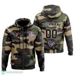 Houston Texans Personalized Name And Number Hoodie Camo Style For Fans Product Photo 2