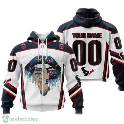 Houston Texans Sexy Lips Custom Name And Number 3D Hoodie Product Photo 2