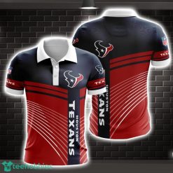 Houston Texans Striped Style 3D Polo Shirt Shirt For Sport Golf Lover Product Photo 1
