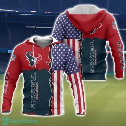 Houston Texans US Flag 3D All Over Printed T-shirt Hoodie Sweatshirt Product Photo 1