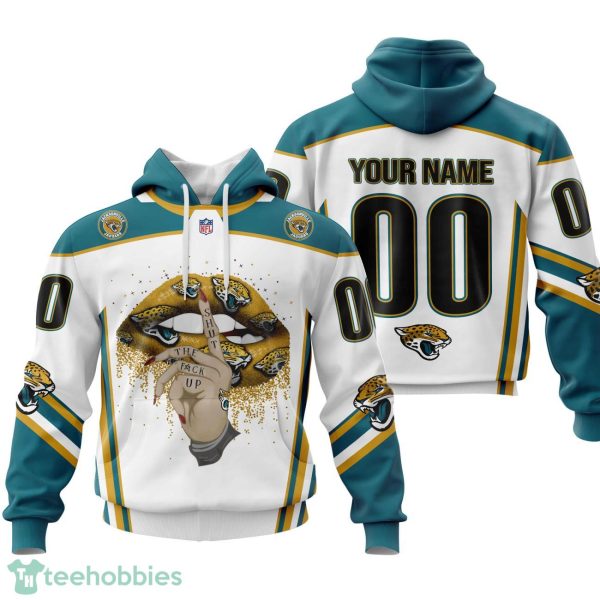 Jacksonville Jaguars Sexy Lips Custom Name And Number 3D Hoodie Product Photo 1