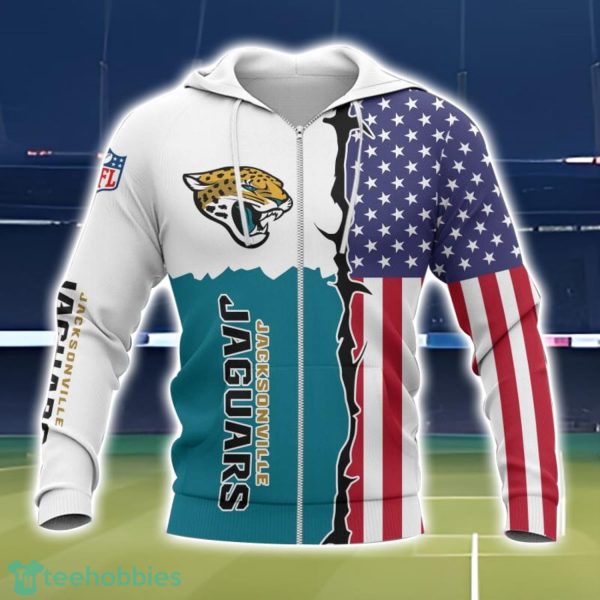 Jacksonville Jaguars US Flag 3D All Over Printed T-shirt Hoodie Sweatshirt Product Photo 2