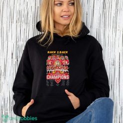 Kansas City Chiefs Back 3 Back 2023 2024 AFC Championship Game Champions Signatures Shirt - Unisex Hoodie