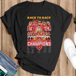 Kansas City Chiefs Back To Back 2023 2024 AFC Championship Game Champions Signatures Shirt - Black T-Shirt