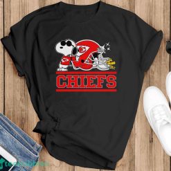 Kansas City Chiefs Football Peanuts T Shirt - Black T-Shirt