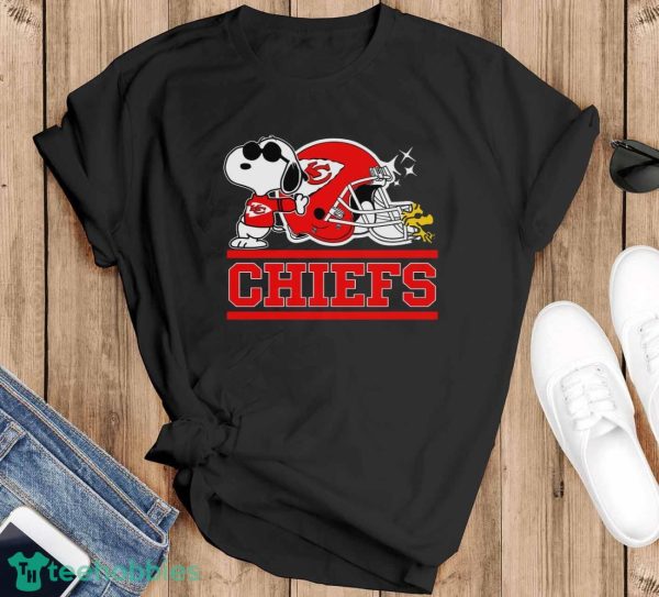 Kansas City Chiefs Football Peanuts T Shirt - Black T-Shirt