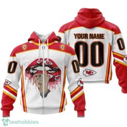 Kansas City Chiefs Sexy Lips Custom Name And Number 3D Hoodie Product Photo 2