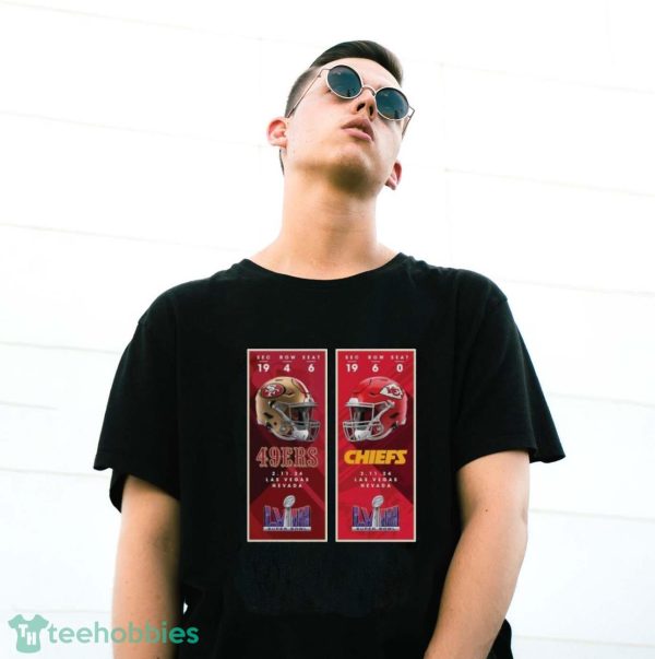 Kansas City Chiefs vs. San Francisco 49ers 2024 Super Bowl LVIII Matchup Shirt - G500 Gildan T-Shirt