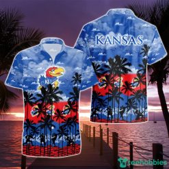 Kansas Jayhawks Beach Shirt Cosconut Pattern 3D Hawaiian Shirt For Men And Women Product Photo 1
