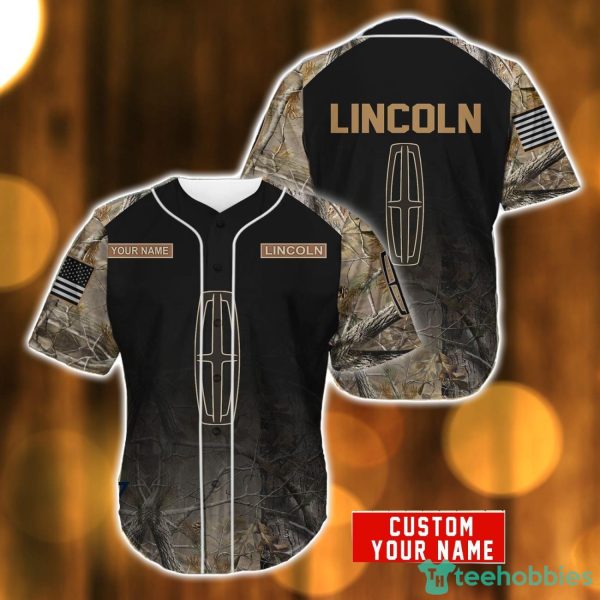 Lincoln Hunting pattern 3D Baseball Jersey Shirt For Men And Women Car Lover Gift Custom Name Product Photo 1