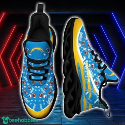 Los Angeles Chargers NFL Ball Pattern Black And White Clunky Max Soul Shoes Running Lover Gift Product Photo 1