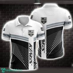 Los Angeles Kings Striped Style 3D Polo Shirt Shirt For Sport Golf Lover Product Photo 1