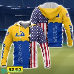 Los Angeles Rams US Flag 3D Printing T-Shirt Hoodie Sweatshirt For Fans Product Photo 1