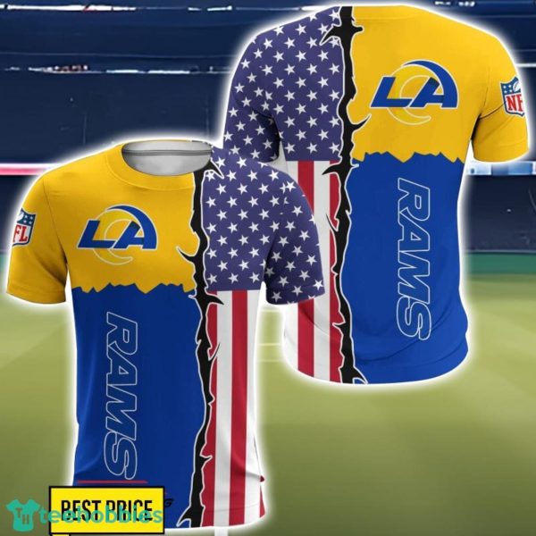Los Angeles Rams US Flag 3D Printing T-Shirt Hoodie Sweatshirt For Fans Product Photo 5