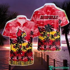Louisville Cardinals Beach Shirt Cosconut Pattern 3D Hawaiian Shirt For Men And Women Product Photo 1