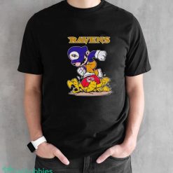 Mario Baltimore Ravens Stomps On Kansas City Chiefs Shirt - Black Unisex T-Shirt