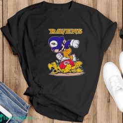 Mario Baltimore Ravens Stomps On Kansas City Chiefs Shirt - Black T-Shirt