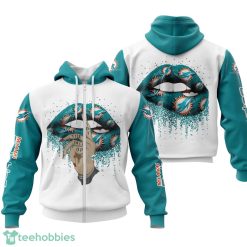 Miami Dolphins Lips 3D Printing Hoodie For Men And Women Product Photo 2