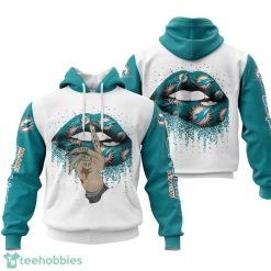 Miami Dolphins Lips 3D Printing Hoodie For Men And Women Product Photo 1