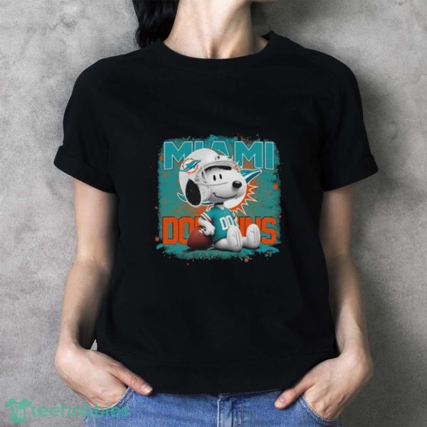 Miami Dolphins Mix Snoopy Shirt - Ladies T-Shirt