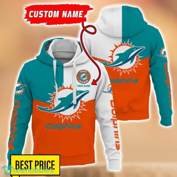 Miami Dolphins NFL Personalized Name Sport Fans 3D Hoodie Unisex For men And Women Product Photo 1
