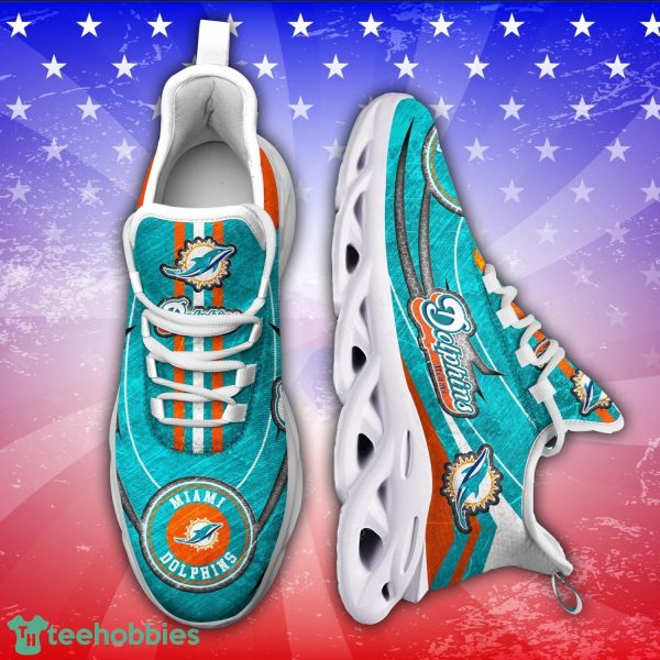 Miami Dolphins NFL Running Sneakers Max Soul Shoes Sport Season Gift Product Photo 1