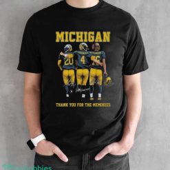 Michigan Wolverines Jim Harbaugh Thank You For The Memories Signatures Shirt - Black Unisex T-Shirt