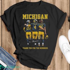 Michigan Wolverines Jim Harbaugh Thank You For The Memories Signatures Shirt - Black T-Shirt