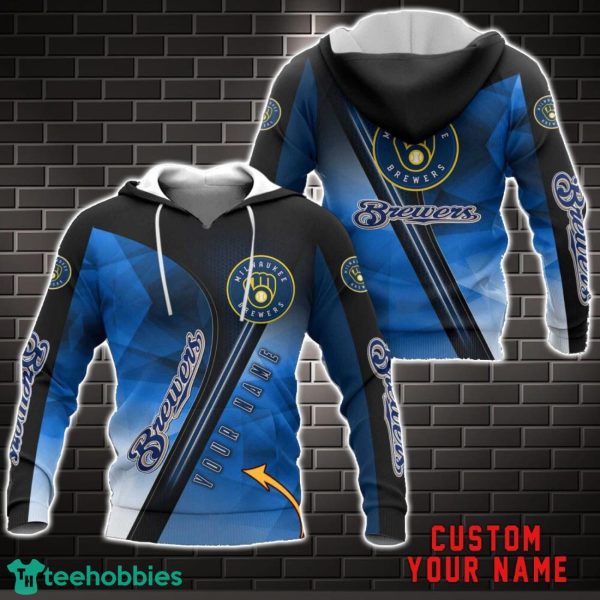 Milwaukee Brewers 3D Hoodie All over Printed Unisex Hoodie Custom Name Product Photo 1