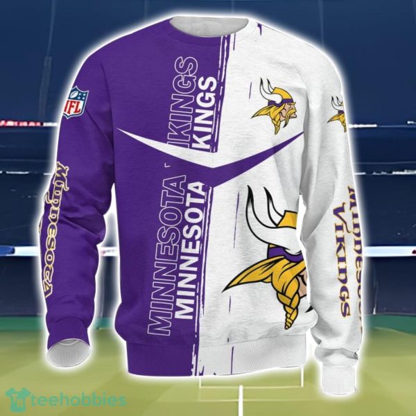 Minnesota Vikings 3D Printing T-Shirt Hoodie Sweatshirt For Fans Product Photo 3