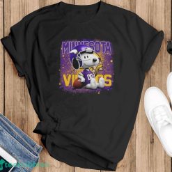 Minnesota Vikings Mix Snoopy Shirt - Black T-Shirt