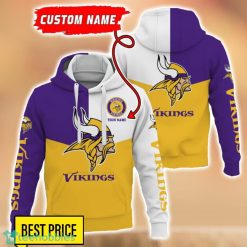 Minnesota Vikings NFL Personalized Name Sport Fans 3D Hoodie Unisex For men And Women Product Photo 1