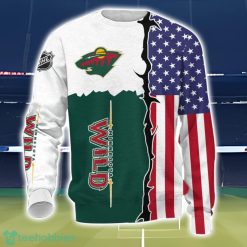 Minnesota Wild US Flag 3D All Over Printed T-shirt Hoodie Sweatshirt Product Photo 3