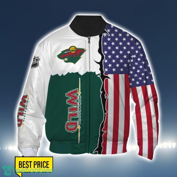 Minnesota Wild US Flag 3D All Over Printed T-shirt Hoodie Sweatshirt Product Photo 4