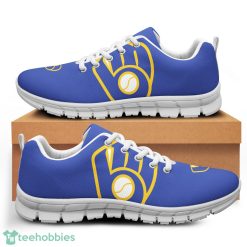 MLB Milwaukee Brewers Sneakers Blue Trending Running Shoes For Fans Product Photo 2