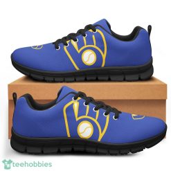 MLB Milwaukee Brewers Sneakers Blue Trending Running Shoes For Fans Product Photo 1