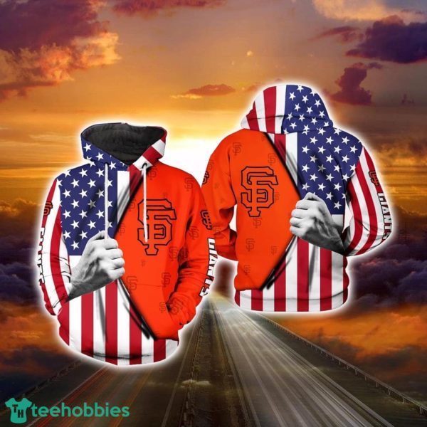 MLB San Francisco Giants 3D Hoodie US Flag Unisex Hoodie For Men And Women Product Photo 1