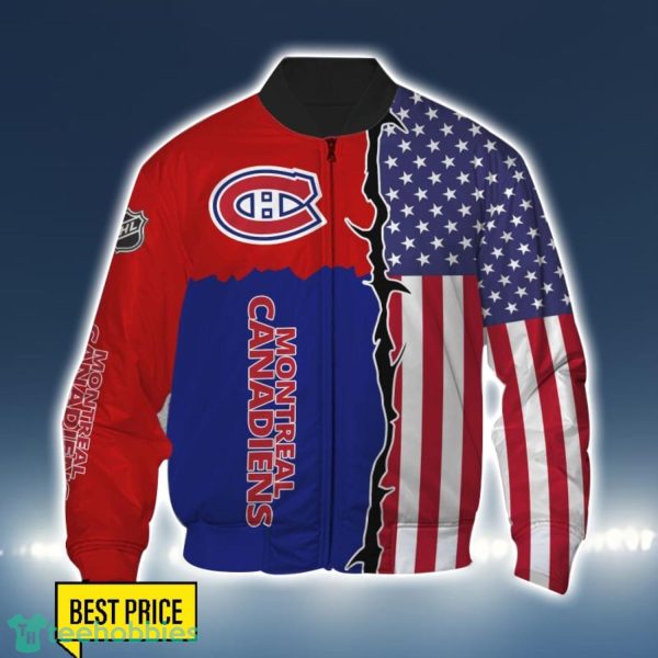 Montreal Canadiens US Flag 3D All Over Printed T-shirt Hoodie Sweatshirt Product Photo 4