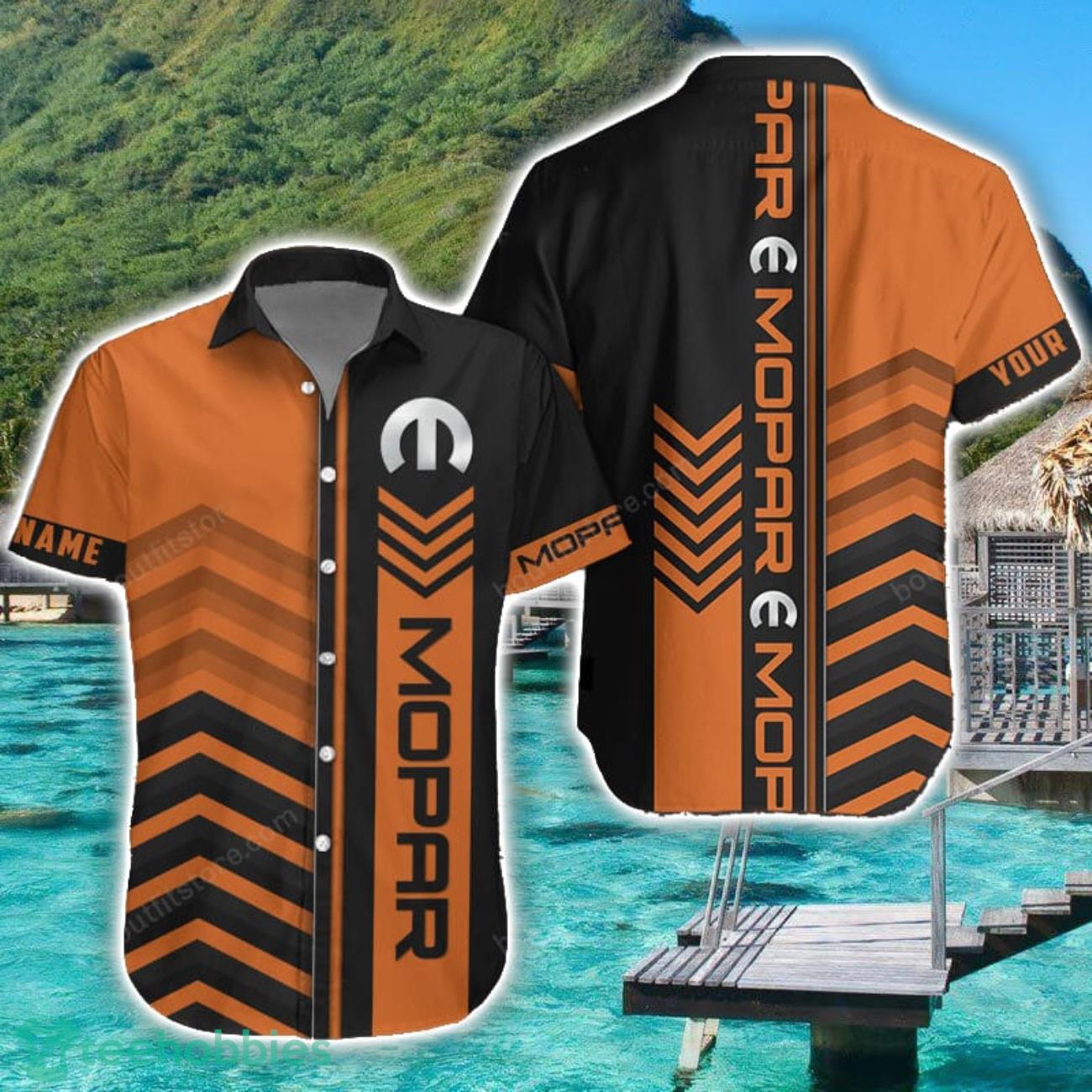 Mopar Orange Hawaiian Shirt Custom Name For Car Lover Mopar Orange Hawaiian Shirt Custom Name For Car Lover Product Photo 1
