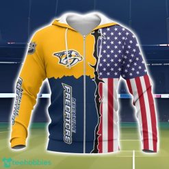 Nashville Predators US Flag 3D All Over Printed T-shirt Hoodie Sweatshirt Product Photo 2