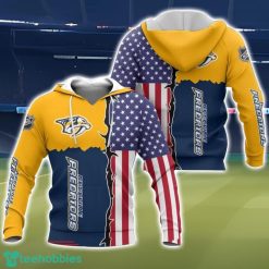 Nashville Predators US Flag 3D All Over Printed T-shirt Hoodie Sweatshirt Product Photo 1