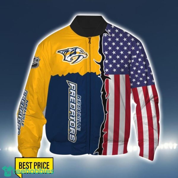 Nashville Predators US Flag 3D All Over Printed T-shirt Hoodie Sweatshirt Product Photo 4