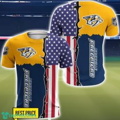 Nashville Predators US Flag 3D All Over Printed T-shirt Hoodie Sweatshirt Product Photo 5
