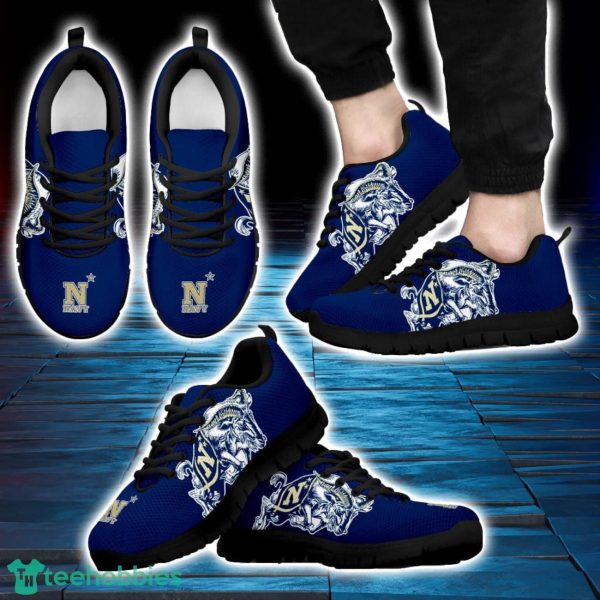 NCAA Navy Midshipmen Sneakers Trending Running Shoes For Fans Product Photo 2