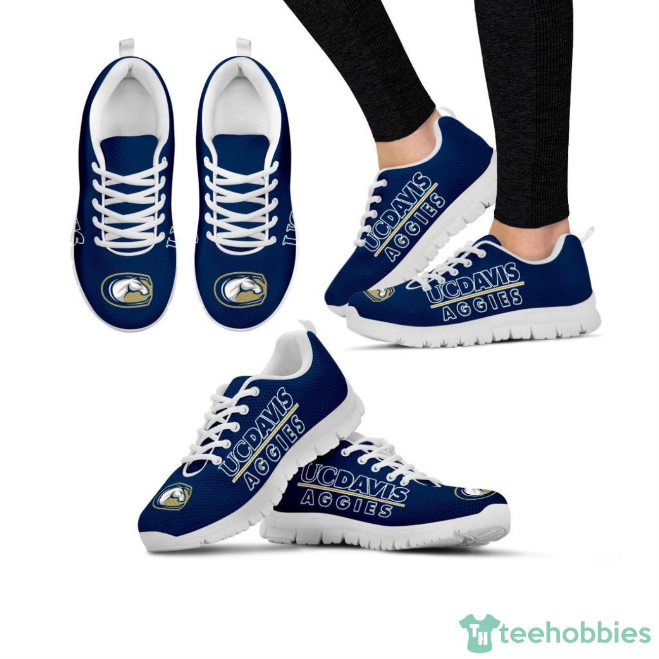 NCAA UC Davis Aggies Sneakers Sport Running Shoes For Fans image NCAA UC Davis Aggies Sneakers Sport Running Shoes For Fans Product Photo 1